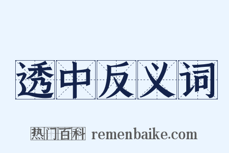 透中反义词是什么意思的图片